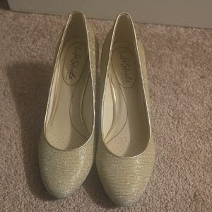 Life Stride Glittering Gold Heels
